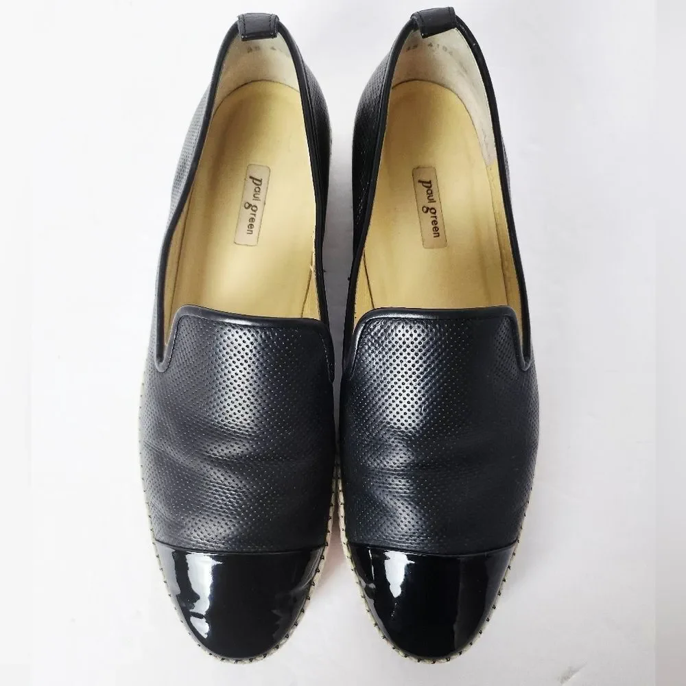 Paul Green Posh Talia Loafer Espadrille Womens Slip On Shoe Black Size US 9